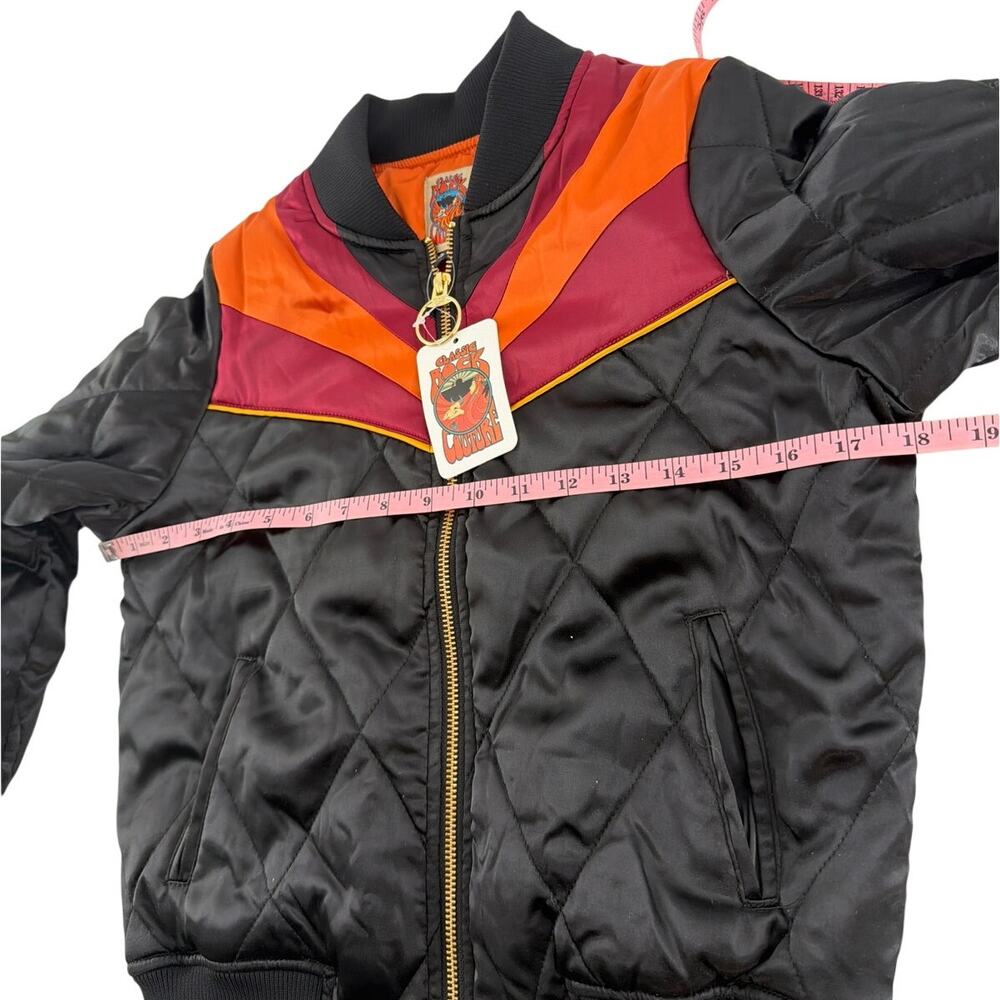 Classic Rock Couture Women's Black Rising Sun Bomber Jacket Size XS - Picture 7 of 10